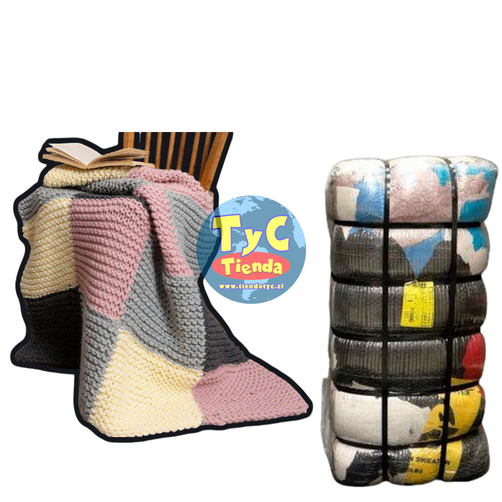 Fardo frazadas Mantas tejidas Crochet lana Pieceras cobertores
