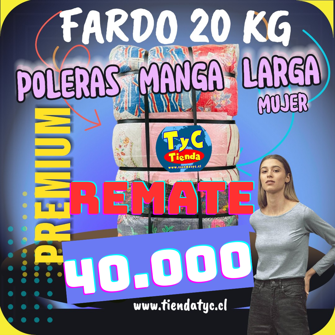 REMATE Fardo Poleras Manga Larga Mujer 20KG