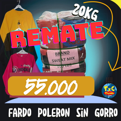 REMATE Fardo Poleron sin Gorro Premium