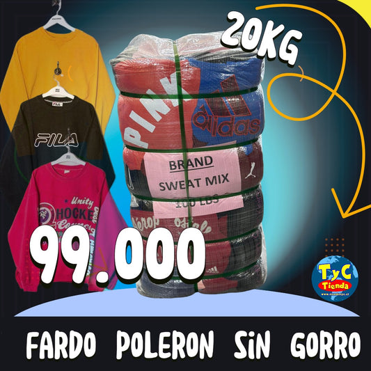 Fardo 20KG Poleron sin Gorro Premium