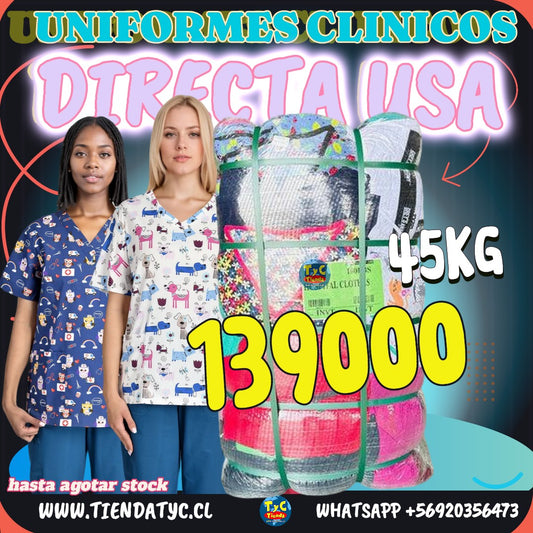 Fardo 45kg ropa clinica hospital